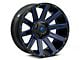 Fuel Wheels Contra Gloss Black with Blue Tinted Clear 6-Lug Wheel; 20x9; 20mm Offset (99-06 Silverado 1500)
