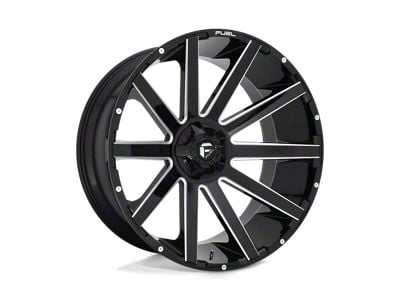 Fuel Wheels Contra Gloss Black Milled 6-Lug Wheel; 26x12; -44mm Offset (99-06 Silverado 1500)