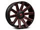 Fuel Wheels Contra Gloss Black with Red Tint 6-Lug Wheel; 22x10; -19mm Offset (99-06 Silverado 1500)