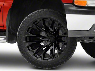 Fuel Wheels Flame Blackout 6-Lug Wheel; 22x10; -18mm Offset (99-06 Silverado 1500)