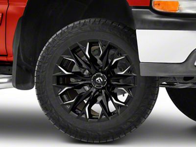 Fuel Wheels Flame Gloss Black Milled 6-Lug Wheel; 20x9; 1mm Offset (99-06 Silverado 1500)