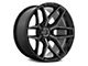 Fuel Wheels Fusion Forged Flux Gloss Black Brushed with Gray Tint 6-Lug Wheel; 17x9; 1mm Offset (99-06 Silverado 1500)
