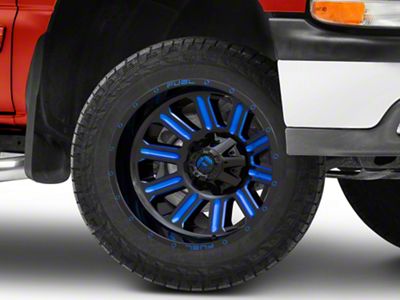 Fuel Wheels Hardline Gloss Black with Blue Tinted Clear 6-Lug Wheel; 20x10; -19mm Offset (99-06 Silverado 1500)