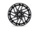 Fuel Wheels Hurricane Gloss Black Milled 6-Lug Wheel; 24x12; -44mm Offset (99-06 Silverado 1500)