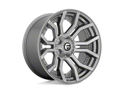 Fuel Wheels Rage Platinum Brushed Gunmetal with Tinted Clear 6-Lug Wheel; 22x10; -18mm Offset (99-06 Silverado 1500)