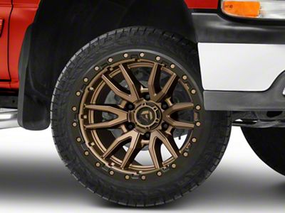 Fuel Wheels Rebel Matte Bronze with Black Bead Ring 6-Lug Wheel; 22x9; 20mm Offset (99-06 Silverado 1500)