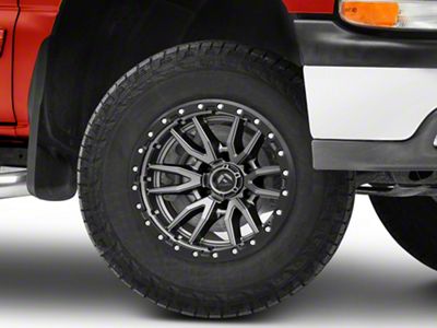 Fuel Wheels Rebel Matte Gunmetal with Black Bead Ring 6-Lug Wheel; 17x9; -12mm Offset (99-06 Silverado 1500)