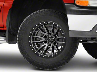 Fuel Wheels Rebel Matte Gunmetal with Black Bead Ring 6-Lug Wheel; 18x9; -12mm Offset (99-06 Silverado 1500)