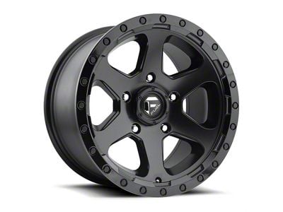 Fuel Wheels Ripper Matte Black with Gloss Black Lip 6-Lug Wheel; 17x9; 35mm Offset (99-06 Silverado 1500)