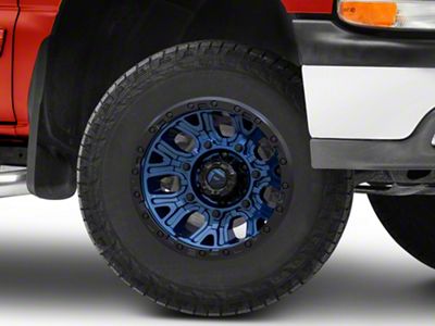 Fuel Wheels Traction Dark Blue with Black Ring 6-Lug Wheel; 17x9; -12mm Offset (99-06 Silverado 1500)