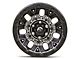 Fuel Wheels Traction Matte Gunmetal with Black Ring 6-Lug Wheel; 17x9; 1mm Offset (99-06 Silverado 1500)