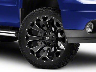 Fuel Wheels Assault Matte Black Milled 6-Lug Wheel; 24x11; -24mm Offset (07-13 Sierra 1500)