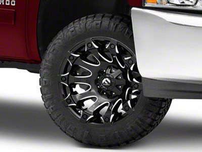 Fuel Wheels Battle Axe Gloss Black Milled 6-Lug Wheel; 20x12; -44mm Offset (07-13 Silverado 1500)