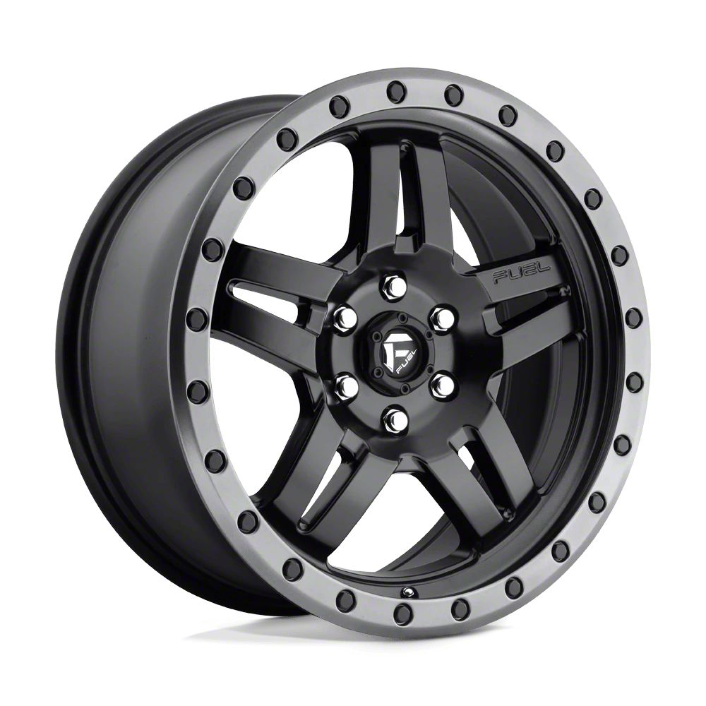 Fuel Wheels Canyon Anza Matte Black with Gunmetal Ring 6-Lug Wheel ...