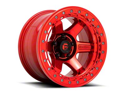 Fuel Wheels Block Beadlock Candy Red 6-Lug Wheel; 17x9; -15mm Offset (23-25 Canyon)