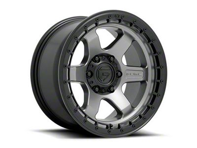 Fuel Wheels Block Matte Gunmetal with Black Ring 6-Lug Wheel; 18x9; -12mm Offset (23-25 Canyon)