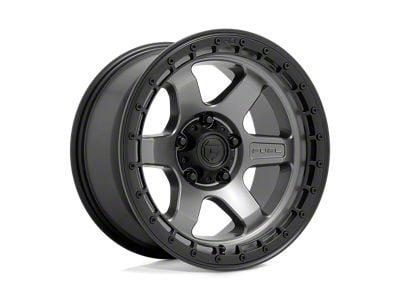 Fuel Wheels Block Matte Gunmetal with Black Ring 6-Lug Wheel; 18x9; 20mm Offset (15-22 Canyon)