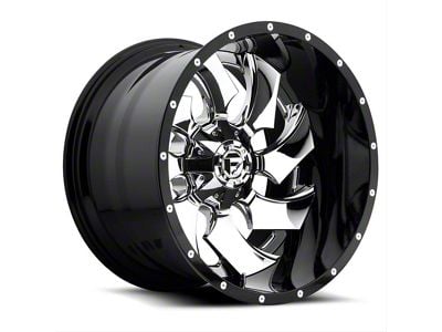 Fuel Wheels Cleaver Chrome with Gloss Black 6-Lug Wheel; 22x10; -13mm Offset (23-25 Canyon)