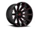 Fuel Wheels Contra Gloss Black Red Tinted Clear 6-Lug Wheel; 24x12; -44mm Offset (23-25 Canyon)