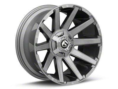 Fuel Wheels Contra Platinum Brushed Gunmetal with Tinted Clear 6-Lug Wheel; 20x10; -19mm Offset (23-25 Canyon)