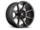 Fuel Wheels Coupler Matte Black Double Dark Tint 6-Lug Wheel; 18x9; 19mm Offset (23-25 Canyon)