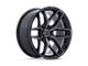 Fuel Wheels Flux Gloss Black Brushed Face with Gray Tint 6-Lug Wheel; 22x12; -44mm Offset (23-25 Canyon)