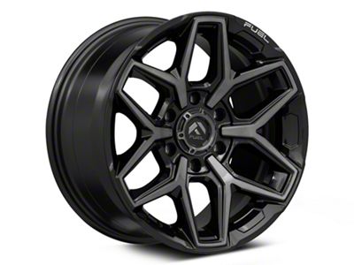 Fuel Wheels Flux Gloss Black Brushed with Gray Tint 6-Lug Wheel; 18x9; 1mm Offset (23-25 Canyon)