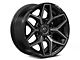 Fuel Wheels Flux Gloss Black Brushed with Gray Tint 6-Lug Wheel; 18x9; 1mm Offset (23-25 Canyon)