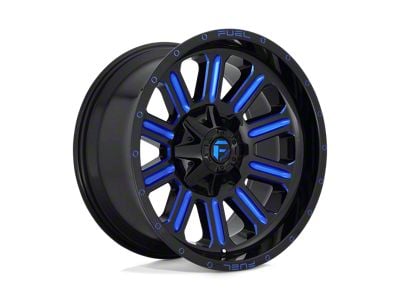 Fuel Wheels Hardline Gloss Black with Blue Tinted Clear 6-Lug Wheel; 22x12; -45mm Offset (23-25 Canyon)