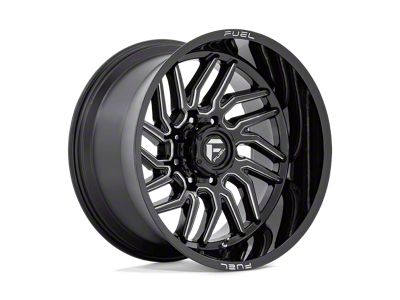 Fuel Wheels Hurricane Gloss Black Milled 6-Lug Wheel; 22x12; -44mm Offset (23-25 Canyon)