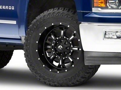 Fuel Wheels Krank Matte Black Milled 6-Lug Wheel; 20x10; -24mm Offset (23-25 Canyon)