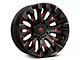 Fuel Wheels Quake Gloss Black Milled with Red Accents 6-Lug Wheel; 20x10; -18mm Offset (23-25 Canyon)