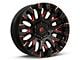 Fuel Wheels Quake Gloss Black Milled with Red Tint 6-Lug Wheel; 18x9; 1mm Offset (23-25 Canyon)