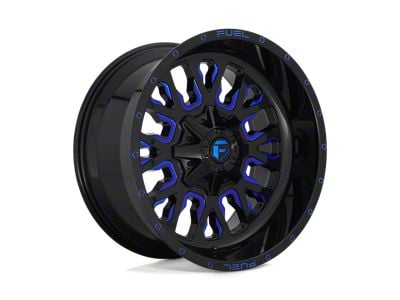 Fuel Wheels Stroke Gloss Black with Blue Tinted Clear 6-Lug Wheel; 18x9; 1mm Offset (23-24 Canyon)