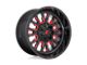 Fuel Wheels Stroke Gloss Black with Red Tinted Clear 6-Lug Wheel; 18x9; 1mm Offset (23-24 Canyon)