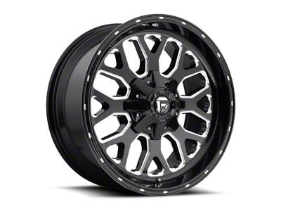 Fuel Wheels Titan Gloss Black Milled 6-Lug Wheel; 20x9; 1mm Offset (23-25 Canyon)