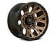 Fuel Wheels Traction Matte Bronze with Black Ring 6-Lug Wheel; 17x9; -12mm Offset (23-25 Canyon)