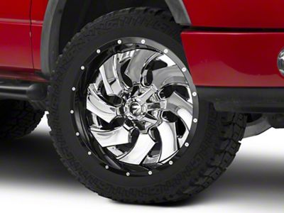 Fuel Wheels Cleaver Chrome with Gloss Black 6-Lug Wheel; 22x10; -13mm Offset (04-08 F-150)