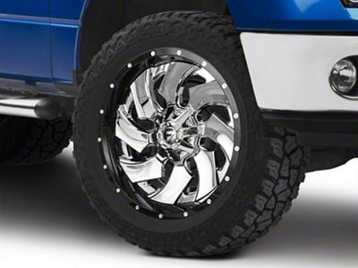 Fuel Wheels Cleaver Chrome with Gloss Black 6-Lug Wheel; 22x10; -13mm Offset (09-14 F-150)