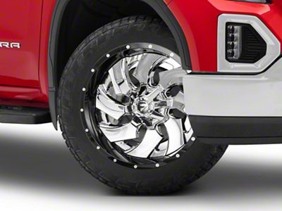 Fuel Wheels Cleaver Chrome with Gloss Black 6-Lug Wheel; 22x10; -13mm Offset (19-24 Sierra 1500)