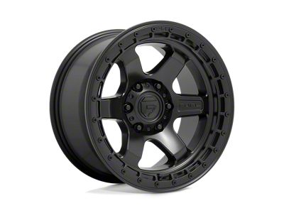 Fuel Wheels Block Matte Black with Black Ring 6-Lug Wheel; 18x9; 20mm Offset (15-22 Colorado)