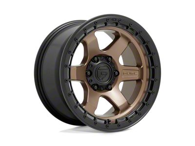 Fuel Wheels Block Matte Bronze with Black Ring 6-Lug Wheel; 18x9; 20mm Offset (15-22 Colorado)