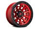 Fuel Wheels Covert Candy Red with Black Bead Ring 6-Lug Wheel; 18x9; 1mm Offset (23-24 Colorado)