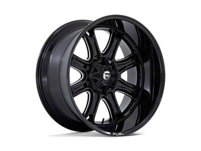 Fuel Wheels Darkstar Gloss Black Milled 6-Lug Wheel; 22x9; 1mm Offset (23-24 Colorado)