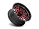 Fuel Wheels Ignite Gloss Black with Red Tinted Clear 6-Lug Wheel; 20x10; -18mm Offset (23-24 Colorado)