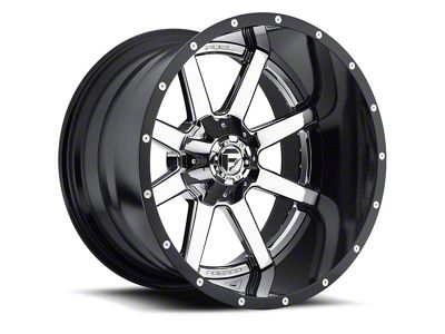 Fuel Wheels Maverick Chrome with Gloss Black Lip 6-Lug Wheel; 22x14; -70mm Offset (23-24 Colorado)