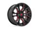 Fuel Wheels Rage Gloss Black with Red Tinted Clear 6-Lug Wheel; 22x10; -18mm Offset (23-24 Colorado)
