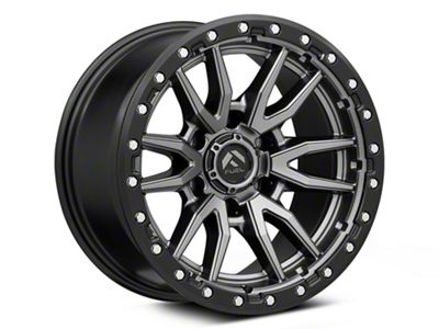 Fuel Wheels Rebel Matte Gunmetal with Black Bead Ring 6-Lug Wheel; 22x10; -13mm Offset (23-24 Colorado)