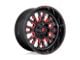 Fuel Wheels Stroke Gloss Black with Red Tinted Clear 6-Lug Wheel; 20x9; 20mm Offset (23-24 Colorado)