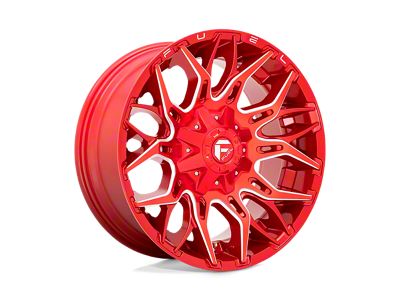 Fuel Wheels Twitch Candy Red Milled 6-Lug Wheel; 22x10; -18mm Offset (23-24 Colorado)